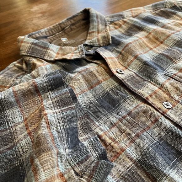 KÜHL Other - Kuhl Shirt Mens XL Blue Gray Plaid Short Sleeve Button Outdoor Hiking Response